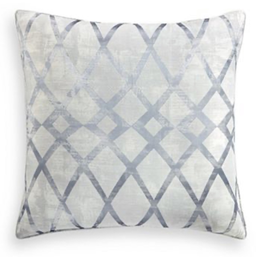 Hotel Collection Dimensional Silver and Blue Euro Pillowcase